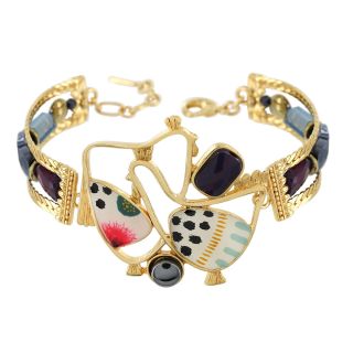 Bracelet Paulette Couleur Dore Multi