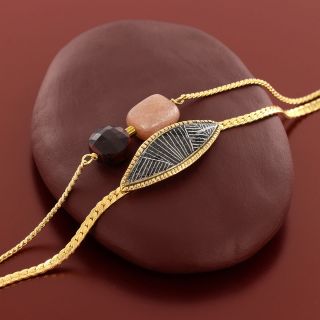 Bracelet Zebra Couleur Dore Marron