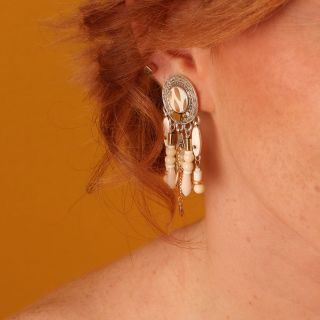 Clips Lovely Couleur Argent Blanc