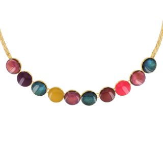 Collier Electron Couleur Dore Multi