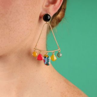 Puces Abstract Couleur Dore Multi