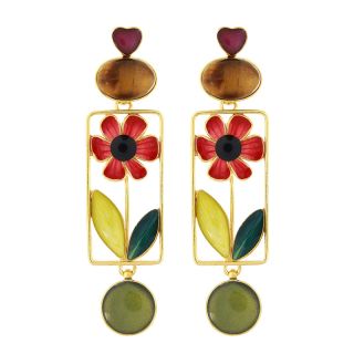Puces Frida Couleur Dore Multi